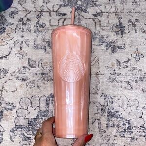 Pink iridescent Starbucks tumbler